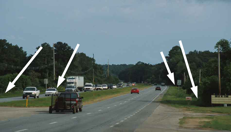US 27 highway "killing zone". Click to see a much larger version.
